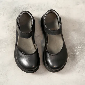 Xiuteng 2020 ženske čevlji za pomlad nov modni retro usnje posamezen športni copati ženske debelo dno plast usnja priložnostne čevlji