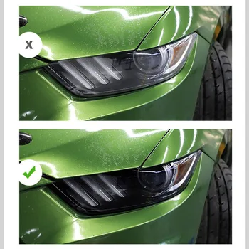 Za Ford Mustang 2018 2019 2020 gt Avtomobilski Žarometi Luč Zaščitno folijo Nalepke TPU Črno Transparentno Odporno na Praske