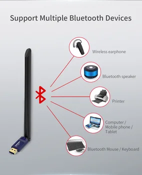 5Ghz Brezžični Wifi Adapter 600Mbps Dual Band 6dbi Antena 802.11 NAPAJALNIK USB PC Računalnik Bluetooth 4.2 Oddajnik Sprejemnik Kartica wi-fi