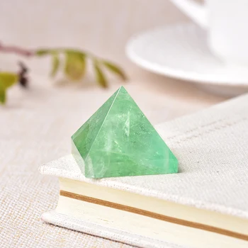 Naravni Kristal Piramida Fluorite Quartz Zdravilni Kamen Čakro, Reiki Kristalne Točka Energije Doma Dekor Ročno Obrt Gem Kamna