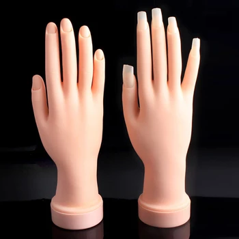 Ponaredek Manikura Roko Model Upogljivi Prst Prilagodljiv Premično Praksi roke Za Manikiranje Usposabljanje Prikaz Modela Manikura Orodje