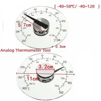 Termometer, Temperaturo Pregledna, Jasno Zunanji Okenski Termometer Ura Vreme Orodje, Steklo Lepljenje Lepljenje -40 do 50C
