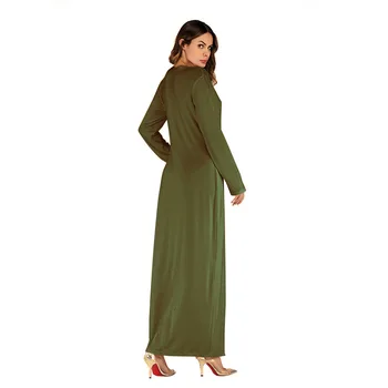Dubaj Turški Muslimani Osnovne Abaya Obleka Ženske Kimono Caftan Hidžab Maxi Obleke Islamska Oblačila Maroški Tam Kaftan Haljo Elbise Jubah