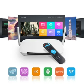 Novo style4K Bluetooth Q9 Set-top box 8GB16GBRK3229 Core Quad 2.4 G WiFi H. 265 Media Player kodo Leadcool Android9.0 Smart TV Box