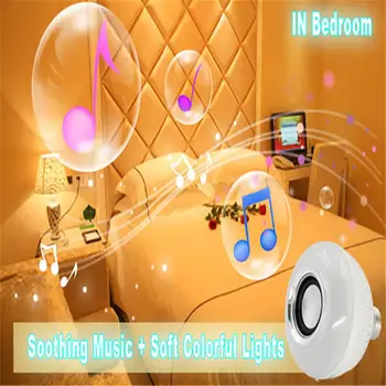 Mini Brezžična LED Glasba Žarnica Zvočnik Bar KTV Dar, Lučka za Prenosni Bluetooth 4.0 RGB Dom Avdio Zvočniški