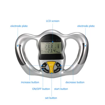 Visoka kakovost BMI moški in ženski splošne telesne maščobe merilni instrument telesne maščobe instrument, ročno maščobe test maščobe stopnja LCD