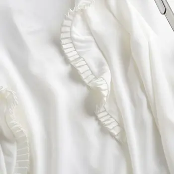 ZA leto 2020 Nov Modni Gube okras Ženske Turtleneck Bluze z Dolgimi Rokavi Šifon Bluzo Majica Priložnostne Svoboden Vrhovi