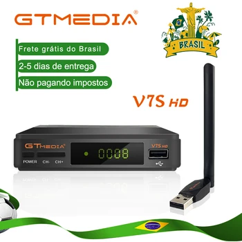 Najboljši 1080P DVB-S2 GTmedia V7S HD Satelitski TV Sprejemnik Nadgradnjo iz Freesat V7 HD Brazilija Podporo PowerVu,DRE & Biss tipko Dekoder