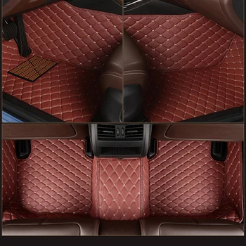 Usnje po Meri avtomobila talna obloga za HONDA CRV Fit Jazz Accord Državljanske Vpogled Odyssey Tok Shuttle preprogo avto dodatki