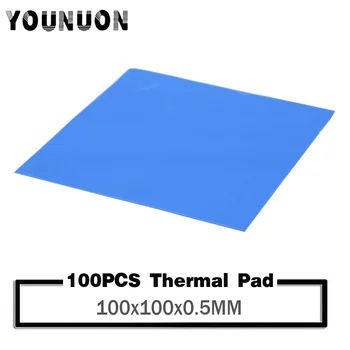 100 KOZARCEV YOUNUON 100x100x0.5 mm Toplotne Pad 100x100mm Silikonski Toplotne Pad Stanja Računalnik VGA GPU Grafični Čip CPU HeatSink Pad