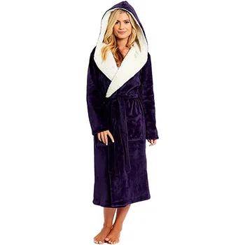 Ženske Zimske Plišastih Žamet Podaljšali Šal Hooded kopalni plašč Sleepwear Domov Oblačila z Dolgimi Rokavi Gospe Plašč Plašč Nightgowns#g3