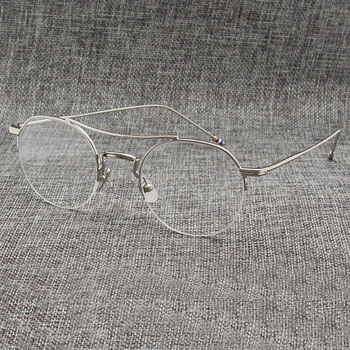 Thom Okrogle Očala Lahke Zlitine Očala Optični Recept Očala Okvir Moških Spektakel Ženske TB903 oculos de grau