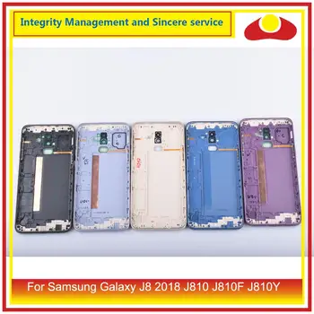 10Pcs/veliko Za Samsung Galaxy J8 2018 J810 J810F SM-J810F Ohišje Baterije Vrata Zadaj Hrbtni Pokrovček Primeru Ohišje Lupino J8 Zamenjava