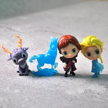 12PCS Disney Zamrznjeno 2 Snow Queen Elsa Ana PVC Dejanje Slika Olaf Kristoff Sven Anime Lutka Figurice Otrok Igračo Otrok Darilo Model