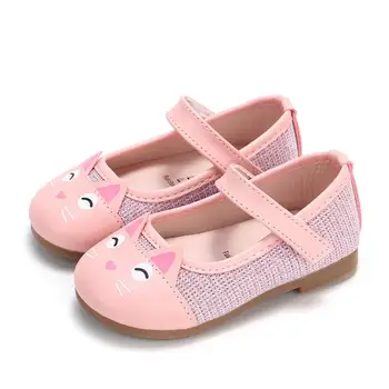 Dekleta čevlji baby dekle čevlji lakasto usnje Baby Dekleta Otroke Lepe Risanke Mačka Usnje Posamezen Čevlji Princesa Čevlji l0714