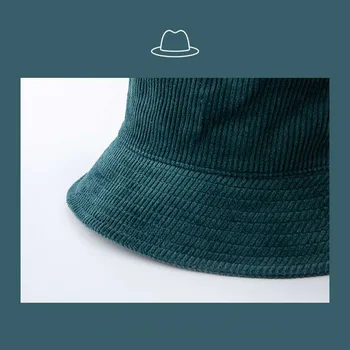 Jeseni in pozimi čiste barve ribič je klobuk za moške in ženske pari