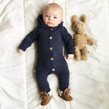Malčka Malčke Baby Boy Hooded Romper Jumpsuit Oblačila Obleko