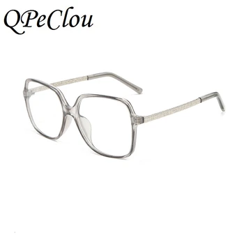 QPeClou 2020 TR90 Kvadratni Okvir Očal Ženske Oblikovalec Velika Očala Ženski Optični Računalnik Pregledna Očala Oculos De Grau