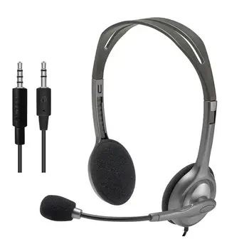 Logitech H110/H111 Stereo Slušalke Igralec z Mikrofonom 3,5 mm Igranje Glasbe Žične Slušalke