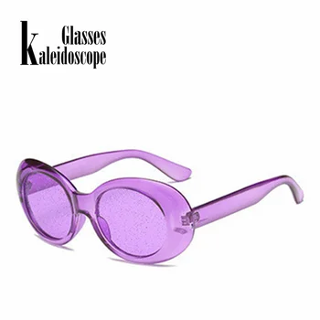 Moč Očala sončna Očala Moški Letnik NIRVANA Kurt Cobain sončna Očala Ženske Jasno Majhne Ovalne Očala Očala