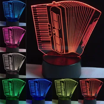 Harmonika Oblike 3D Lučka LED USB Lučka Lučka na Dotik RGB Barv previjalna Miza Noč Svetlobe Postelji Dekoracijo LED Lučka Moda Svetlobe