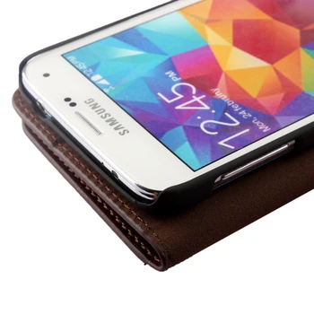 Ohišje Za Samsung Galaxy S5 Usnjene Denarnice Kritje Primera Flip primeru imetnik kartice Cowhide kubura
