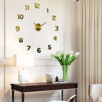 Dktie 3D akril ura ogledalo nalepke tabela steno velikosti stenske ure preprosta modna DIY ustvarjalne ura doma dekoracijo