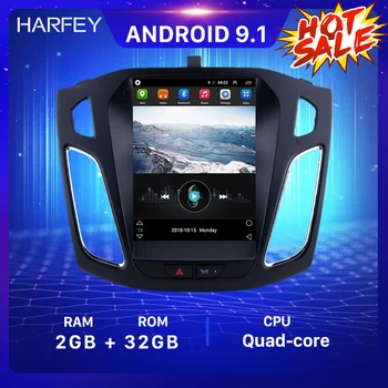 Harfey 9.7 palčni Autoradio GPS, Android 9.1 Avtomobilski Stereo sistem za Ford Focus 2012 2013 Vodja Enote za Podporo OBD2 Rearview Fotoaparat