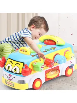 Otroška Igrača Zabavno Avtobus Udarec In Šel Avto Predvajate glasbo, luči, Zgodnje Izobraževanje za 2 - 3 Leta Starih Dekleta Fantje Toddlers