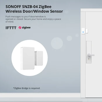 SONOFF ZigBee Brezžična Vrata, Okna Senzor SNZB-04 On / Off Detektor Opozorila, Obvestila Delo Z IFTTT eWeLink App ZBBridge
