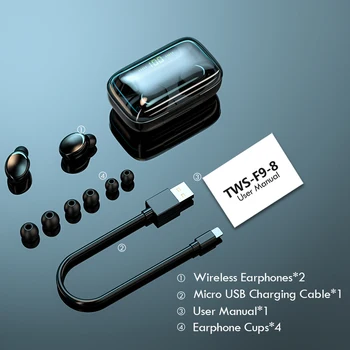Olaf Bluetooth V5.0 Slušalke Brezžične Slušalke Z Mikrofonom Šport Vodotesne Slušalke 2200mAh Polnjenje Polje Za Android tws
