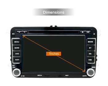 2 Din Avto DVD GPS igralec Za Volkswagen/Golf 5 6/Polo/Tiguan/Passat/b7/b6/SEDEŽ/leon/Škoda/Octavia Radio, GPS navigacija igralec