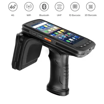 Visoke Kakovosti Mobilni Data Collector Ročni PDA terminal 4G Android 6.0 1D / 2D črtne kode Skener z UHF RFID reader Pistol Grip