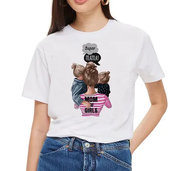 Ženske T-shirt 2021 Modna Oblačila Bele Espresso Patronum Tshirt Kratek Rokav Pismo Tiskanje O-vratu Mama Tee Evropskih Poletnih Vrh
