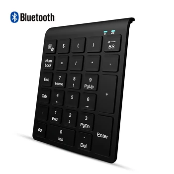Brezžična tehnologija bluetooth 27 Tipke Namizni Prenosni Mini Digital Številčna Tipkovnica RAČUNALNIKA Brezžična tehnologija Bluetooth Več Za IOS, Android, Windows