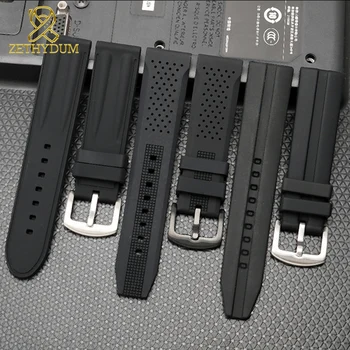 Silikonske Gume watch trak 22 mm 24 mm 26 mm zapestnica ročne band watchband nepremočljiva dihanje manžeta