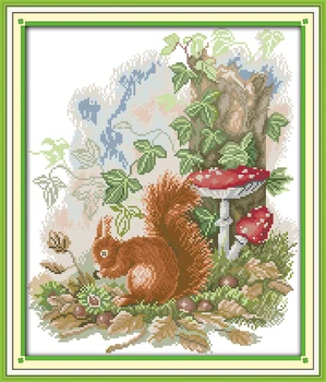 Veselje nedeljo živali slog malo veverica paše lepa navzkrižno šiv vzorci brezplačno needlepoint kompleti za dekoracijo doma