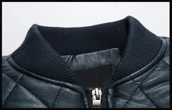 Debele Usnjena Jakna Moški 2020 Zimo Mens Jopiči in Coats Windproof Umetno Usnje Hommes Veste Outwear Motoristična Jakna 4XL
