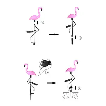 Adeeing LED Sončni Vrt Svetlobe Simulirani Flamingo Vrtne Svetilke Vodotesne Sončne Led Luči na Prostem Na Vrtu Okrasni Razsvetljava