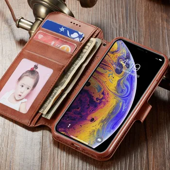 Luksuzni PU Usnje Luksuzni Retro Magnetni Telefon Primeru Imetnik Kartice Denarnice Kritje Za iPhone 11 11 Pro Max X XR XS Max 8 7 6 Plus