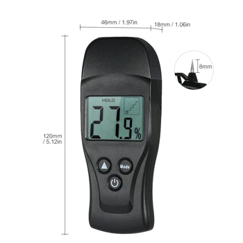 Ročno Mini Vlage Meter Digitalni LCD Lesa Vlažno Meter Lesa Vlage Detektor Vlažnost Tester za Les, za Les, Drywall