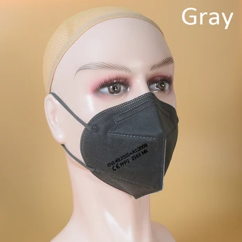 5-200 kos FFP2 masko Usta Masko fp2 PM2.5 95% filter Usta maska za prah standardov v EU, črni, roza, bela, siva Pošlji hitro