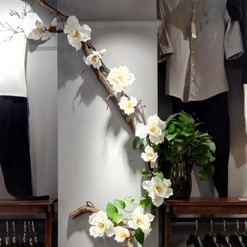 Umetni Magnolija iz lateksa, orhideja, roža trsa ponaredek cvet veje poroko cvet niz velikih magnolija cvetje, Poročni Dekoracijo