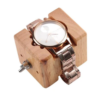 Lesene Watch Primeru Blok Vise Objemka Gibanje Lesa + Nerjavečega Jekla Watch Imetnik Fix Znanja Watchmaker Orodje Za Popravilo