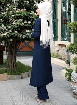 Muslimanske Ženske Dolgo Vrhovi Islamske Določa Muslimanskih Žensk Hlače Abaya Dubaj 2020 Ramadana Molitev Oblačila Sklop 3 Kos