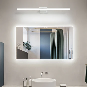 V novi, Moderni led kopalnica ogledalo luči L400/600/800mm Spredaj Ogledalo kopalnica umivalnici AC90-260V Črna/Bela Končal Ogledalo Lučka