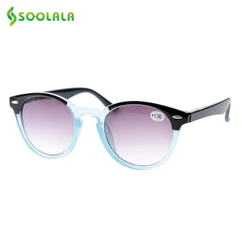 SOOLALA 3pcs Spomladanski Tečaj Okrogla sončna Očala za Branje Očala Ženske Moški Presbyopic Očala Zasjenčen Leče, sončna Očala Z Dioptrije
