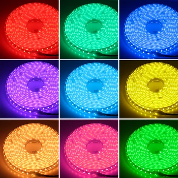 220V LED Trakovi, RGB 2835/5050 Neon Traku z Daljinskim upravljalnikom Nepremočljiva Prostem LED Luči Trakovi Krajine Razsvetljava za Vrt