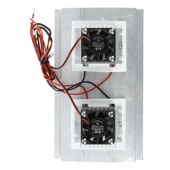 Termo Peltier Hlajenje Hlajenje Sistem za Vgradnjo Hladilnika Dvojni Ventilator DIY