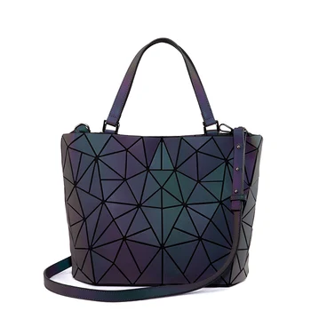 Lovevook ženske ramo torbe, luksuzne blagovne znamke torbici zložljiva tote vrečko ženski Geometrijske Reflektivni crossbody torba ženske svetlobna